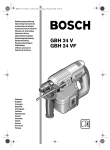 Bosch Power Tools GBH 24 V User's Manual