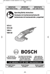 Bosch Power Tools Bosch Large Angel Grinder 6/1/1994 User's Manual