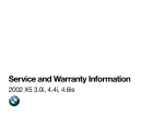 BMW X5 Service and Warranty Information