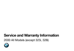 BMW 323Ci Convertible Service and Warranty Information