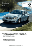 BMW 2015 ActiveHybrid 5 Owner's Manual