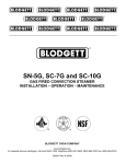 Blodgett SN-5G User's Manual