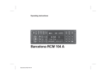 Blaupunkt BARCELONA RCM 104 A User's Manual