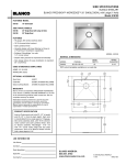 Blanco Precision Microedge Sinks 516193 User's Manual