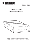 Black Box RS0232 User's Manual