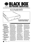 Black Box FALLBACK RS-232 User's Manual