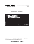 Black Box Fax Machine Network Services FaxReceiver User's Manual