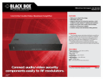 Black Box 1-In/12-Out User's Manual