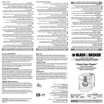 Black & Decker SC400 Use & Care Manual