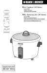 Black & Decker RC600 Use & Care Manual