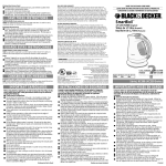 Black & Decker JKC500 Use & Care Manual