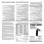 Black & Decker CBG5 Series Use & Care Manual