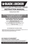 Black & Decker Sander DS321 User's Manual