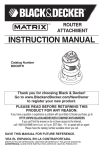 Black & Decker BDCMTR User's Manual