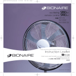 Bionaire BSF1731 User's Manual