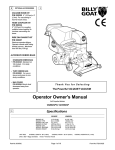 Billy Goat VQ1002SP User's Manual