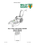 Billy Goat HW651HSP User's Manual