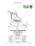 Billy Goat FM3301EB User's Manual