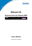 Billion Electric Company BiGuard 30 User's Manual