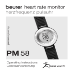 Beurer PM58 Operating Instructions
