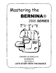 Bernina dcet 2500 User's Manual
