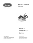 Berkel X13A User's Manual