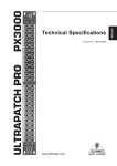 Behringer PX3000 Specification Sheet