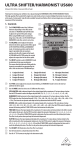 Behringer US600 User's Manual