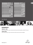 Behringer 12-Input User's Manual