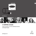 Behringer In/2Out User's Manual