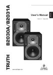 Behringer TRUTHB2030A User's Manual