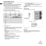 Behringer Micropower PS400 User's Manual