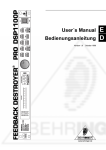 Behringer DSP1100P User's Manual