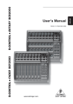 Behringer FADERB CF2000B User's Manual