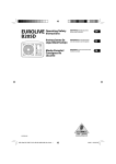 Behringer Eurolive B205D User's Manual