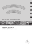 Behringer EUROCOM CLFK-WH Quick Start Guide