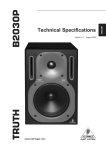 Behringer B2030P User's Manual