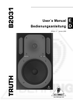 Behringer B2031 User's Manual