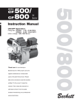 Beckett CF 500/800 User's Manual