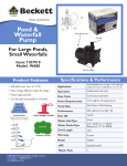 Beckett Water Gardening W600 User's Manual