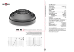 B&C Speakers Hf Compression Drivers DE 82 User's Manual