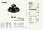 B&C Speakers 12 NW 76 User's Manual