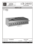 Bakers Pride Oven DANTE LCB-24R/GS User's Manual