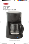 Back to Basics Soho Coffeemaker User's Manual