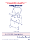 Baby Trend 8866 User's Manual