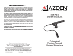 Azden SGMPDII User's Manual