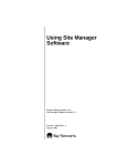 Avaya Using Site Manager Software User's Manual