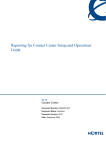 Avaya Reporting for Contact Center User's Manual
