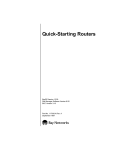 Avaya Quick-Starting Routers User's Manual