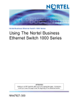 Avaya Nortel Business Ethernet Switch 1000 Series User's Manual